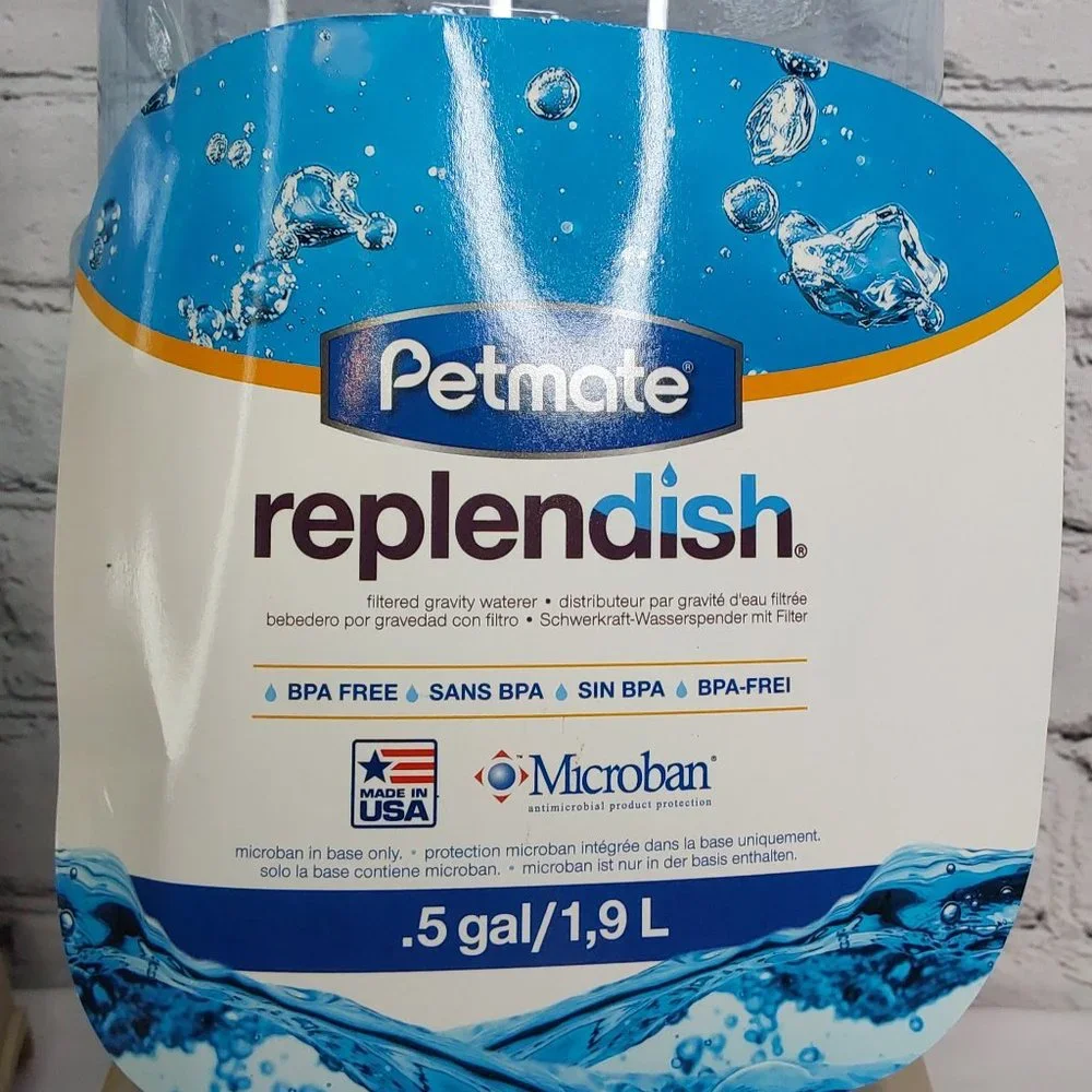 'PETMATE' REPLEN̈ÐISH PET FEEDER SYSTEM 2-PIECE SET FOOD & WATER COMPLETE SET